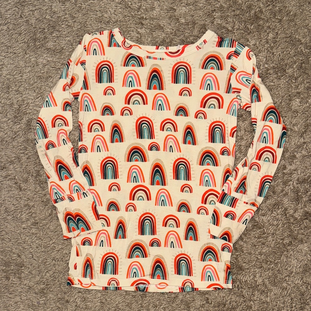 Posh Peanut Rainbow Long Sleeve Pajama Top